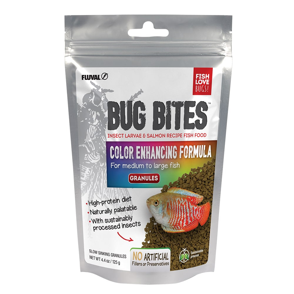 Fluval Bug Bites Color Enhancing Formula for Medium-Large Fish