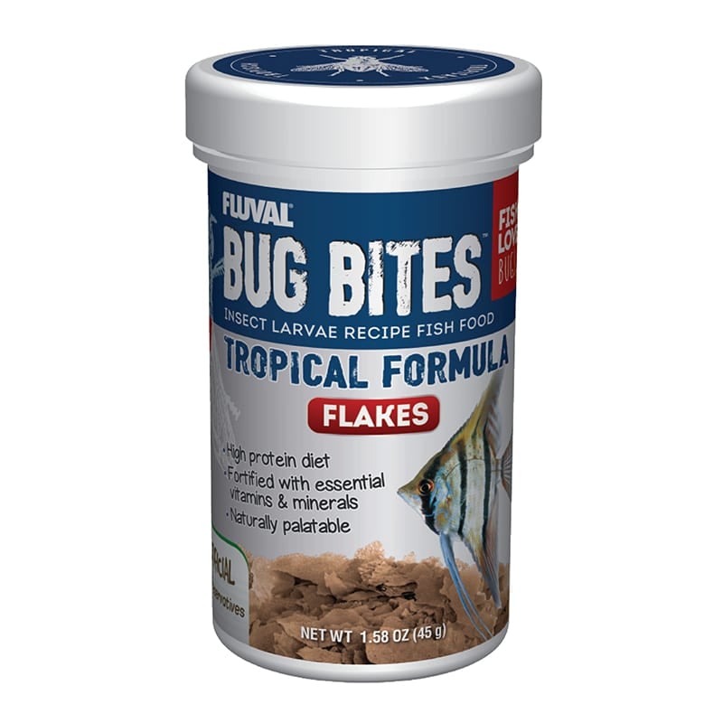Fluval Bug Bites Insect Larvae Tropical Fish Flake