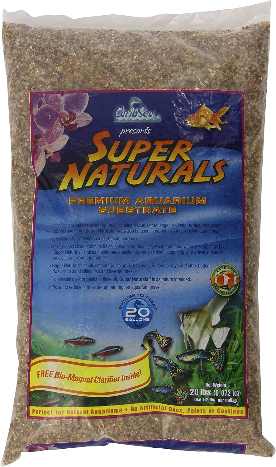 (20lbs) CaribSea Super Naturals Jungle River Freshwater Substrate