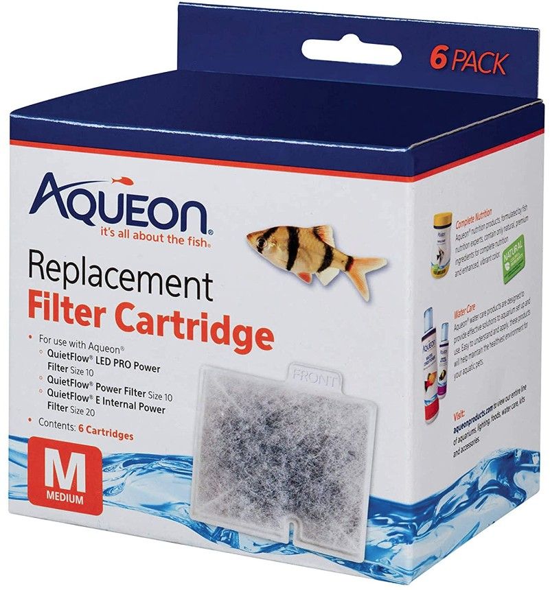 Aqueon QuietFlow Replacement Filter Cartridge Medium - 6 pack