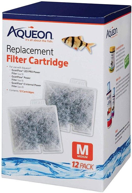 Aqueon QuietFlow Replacement Filter Cartridge Medium - 12 pack